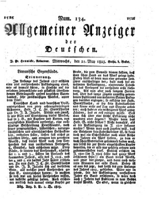 Allgemeiner Anzeiger der Deutschen Mittwoch 21. Mai 1823