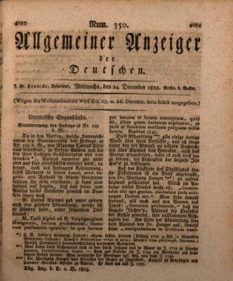 Allgemeiner Anzeiger der Deutschen Mittwoch 24. Dezember 1823