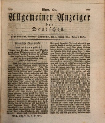 Allgemeiner Anzeiger der Deutschen Mittwoch 3. März 1824