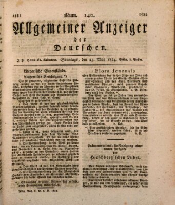 Allgemeiner Anzeiger der Deutschen Sonntag 23. Mai 1824