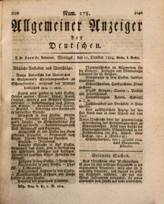 Allgemeiner Anzeiger der Deutschen Montag 11. Oktober 1824