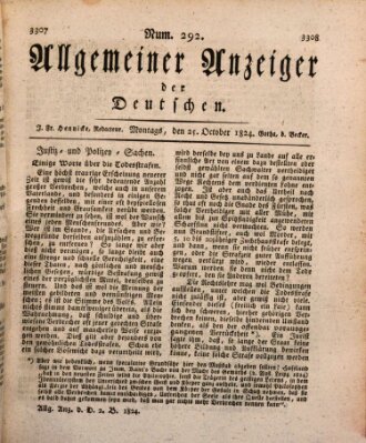 Allgemeiner Anzeiger der Deutschen Montag 25. Oktober 1824