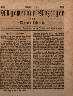 Allgemeiner Anzeiger der Deutschen Dienstag 28. Juni 1825