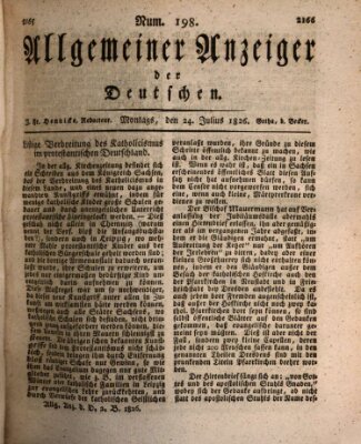 Allgemeiner Anzeiger der Deutschen Montag 24. Juli 1826