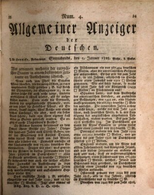 Allgemeiner Anzeiger der Deutschen Samstag 5. Januar 1828