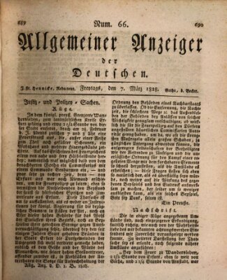 Allgemeiner Anzeiger der Deutschen Freitag 7. März 1828