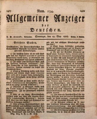 Allgemeiner Anzeiger der Deutschen Sonntag 18. Mai 1828