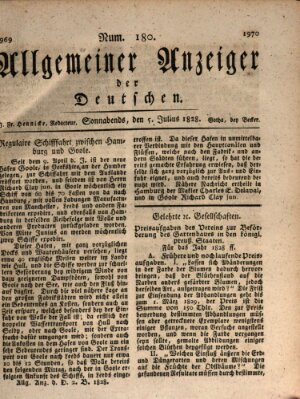 Allgemeiner Anzeiger der Deutschen Samstag 5. Juli 1828