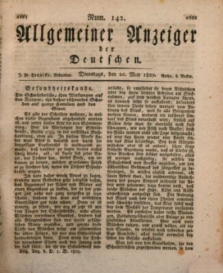Allgemeiner Anzeiger der Deutschen Dienstag 26. Mai 1829