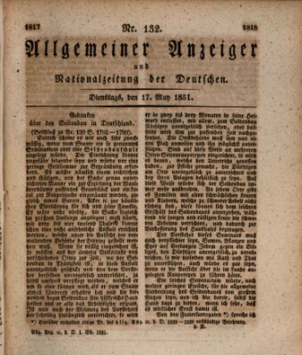Allgemeiner Anzeiger und Nationalzeitung der Deutschen (Allgemeiner Anzeiger der Deutschen) Dienstag 17. Mai 1831