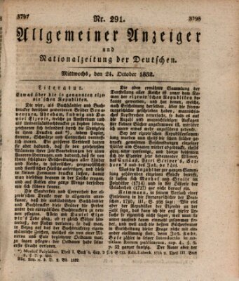 Allgemeiner Anzeiger und Nationalzeitung der Deutschen (Allgemeiner Anzeiger der Deutschen) Mittwoch 24. Oktober 1832