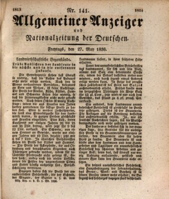 Allgemeiner Anzeiger und Nationalzeitung der Deutschen (Allgemeiner Anzeiger der Deutschen) Freitag 27. Mai 1836