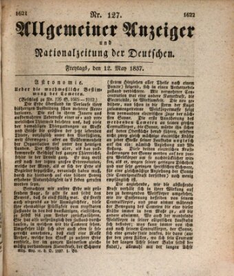 Allgemeiner Anzeiger und Nationalzeitung der Deutschen (Allgemeiner Anzeiger der Deutschen) Freitag 12. Mai 1837