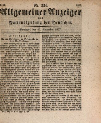 Allgemeiner Anzeiger und Nationalzeitung der Deutschen (Allgemeiner Anzeiger der Deutschen) Montag 27. November 1837