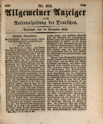 Allgemeiner Anzeiger und Nationalzeitung der Deutschen (Allgemeiner Anzeiger der Deutschen) Sonntag 16. September 1838