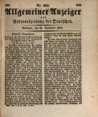 Allgemeiner Anzeiger und Nationalzeitung der Deutschen (Allgemeiner Anzeiger der Deutschen) Montag 24. September 1838
