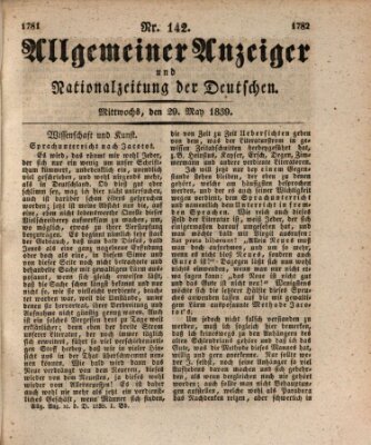 Allgemeiner Anzeiger und Nationalzeitung der Deutschen (Allgemeiner Anzeiger der Deutschen) Mittwoch 29. Mai 1839