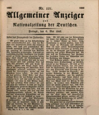 Allgemeiner Anzeiger und Nationalzeitung der Deutschen (Allgemeiner Anzeiger der Deutschen) Freitag 6. Mai 1842