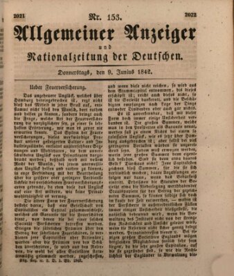 Allgemeiner Anzeiger und Nationalzeitung der Deutschen (Allgemeiner Anzeiger der Deutschen) Donnerstag 9. Juni 1842