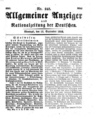 Allgemeiner Anzeiger und Nationalzeitung der Deutschen (Allgemeiner Anzeiger der Deutschen) Montag 12. September 1842