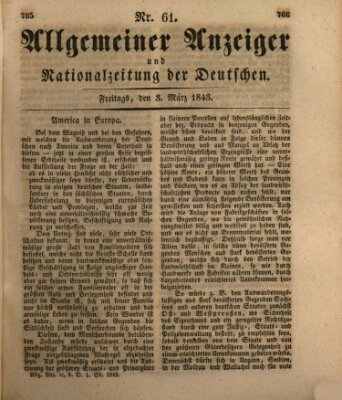 Allgemeiner Anzeiger und Nationalzeitung der Deutschen (Allgemeiner Anzeiger der Deutschen) Freitag 3. März 1843