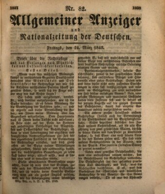 Allgemeiner Anzeiger und Nationalzeitung der Deutschen (Allgemeiner Anzeiger der Deutschen) Freitag 24. März 1843