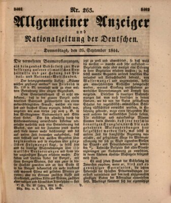 Allgemeiner Anzeiger und Nationalzeitung der Deutschen (Allgemeiner Anzeiger der Deutschen) Donnerstag 26. September 1844