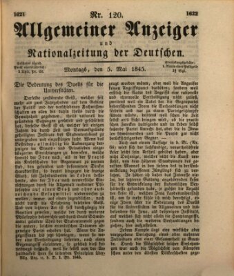 Allgemeiner Anzeiger und Nationalzeitung der Deutschen (Allgemeiner Anzeiger der Deutschen) Montag 5. Mai 1845