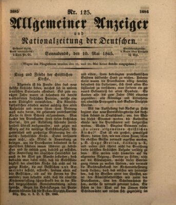 Allgemeiner Anzeiger und Nationalzeitung der Deutschen (Allgemeiner Anzeiger der Deutschen) Samstag 10. Mai 1845
