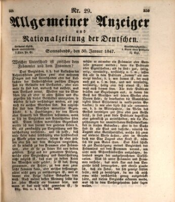 Allgemeiner Anzeiger und Nationalzeitung der Deutschen (Allgemeiner Anzeiger der Deutschen) Samstag 30. Januar 1847