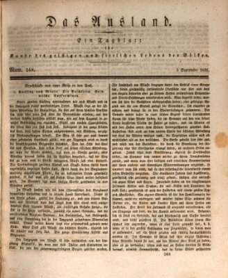 Das Ausland Montag 5. September 1831