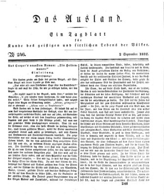 Das Ausland Sonntag 2. September 1832