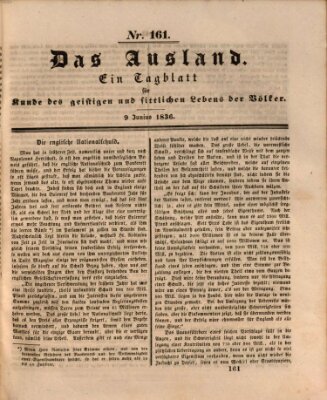 Das Ausland Donnerstag 9. Juni 1836