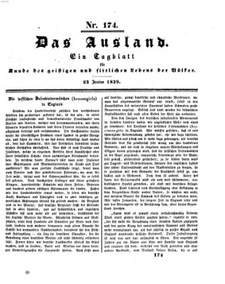 Das Ausland Sonntag 23. Juni 1839