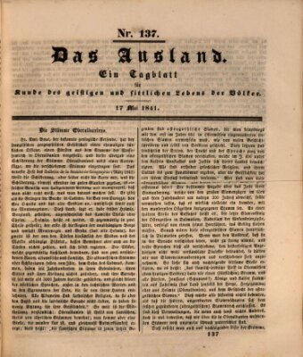 Das Ausland Montag 17. Mai 1841