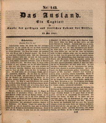 Das Ausland Sonntag 23. Mai 1841