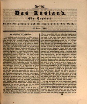 Das Ausland Donnerstag 27. Januar 1842