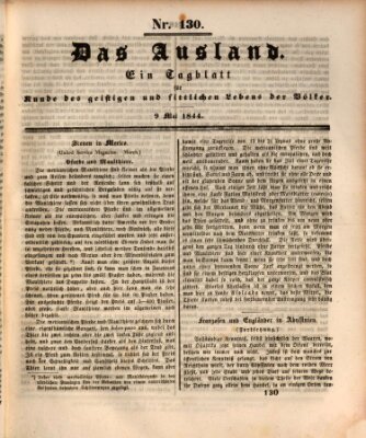 Das Ausland Donnerstag 9. Mai 1844