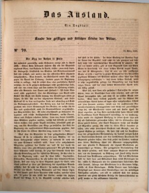 Das Ausland Freitag 22. März 1850