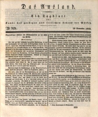 Das Ausland Dienstag 19. November 1833