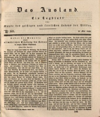 Das Ausland Donnerstag 21. Mai 1835