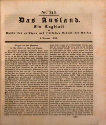Das Ausland Freitag 9. November 1838