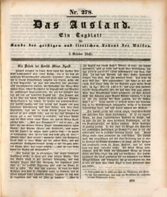 Das Ausland Sonntag 5. Oktober 1845