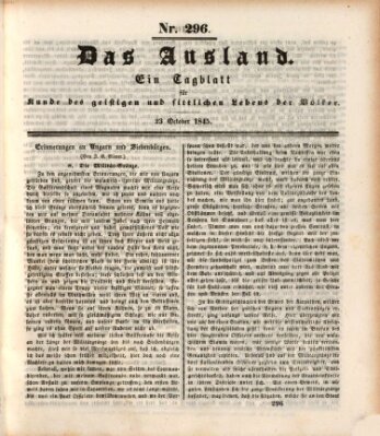 Das Ausland Donnerstag 23. Oktober 1845