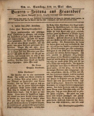 Bauern-Zeitung aus Frauendorf Samstag 20. Mai 1820