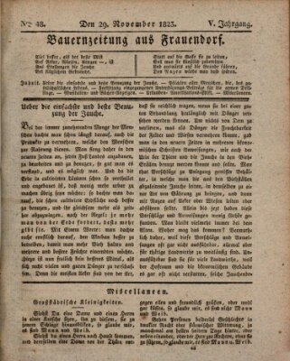 Bauern-Zeitung aus Frauendorf Samstag 29. November 1823