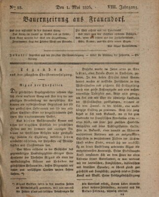 Bauern-Zeitung aus Frauendorf Montag 1. Mai 1826
