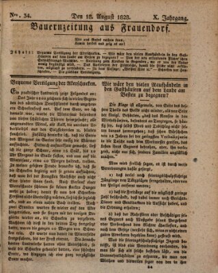 Bauern-Zeitung aus Frauendorf Montag 18. August 1828