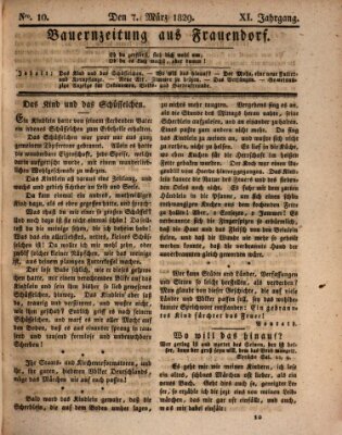 Bauern-Zeitung aus Frauendorf Samstag 7. März 1829