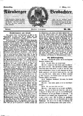 Nürnberger Beobachter Donnerstag 17. März 1853